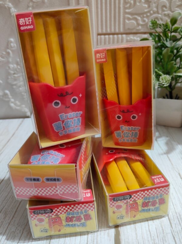 French Fries Eraser Sticks : Fun, Quirky & Functional!