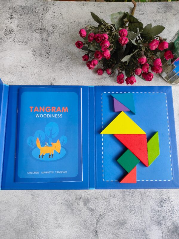 Wooden Magnetic Tangram Travel Game - Image 2