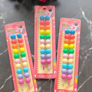 Smiley Stacking Pencil & Crayon Set : Cute, Colourful & Creative!