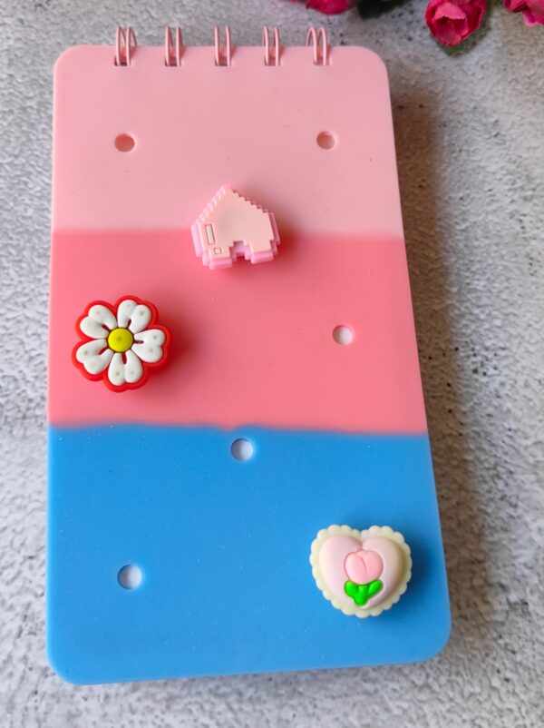 Spiral Silicone Cover Notepad with Charms - Image 2