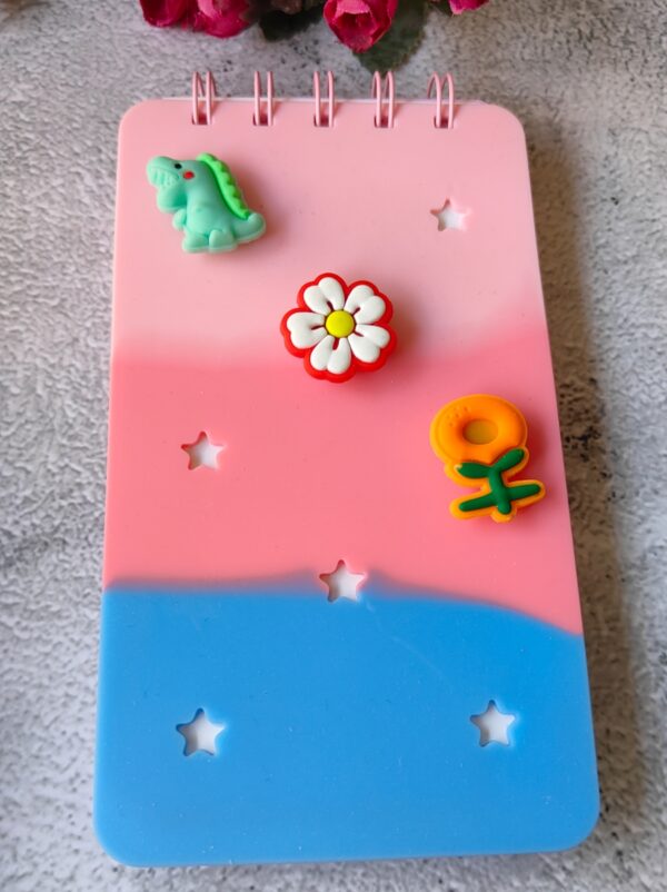 Spiral Silicone Cover Notepad with Charms - Image 3