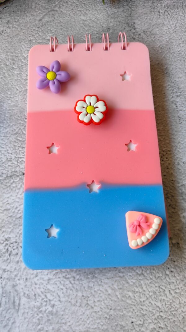 Spiral Silicone Cover Notepad with Charms - Image 5
