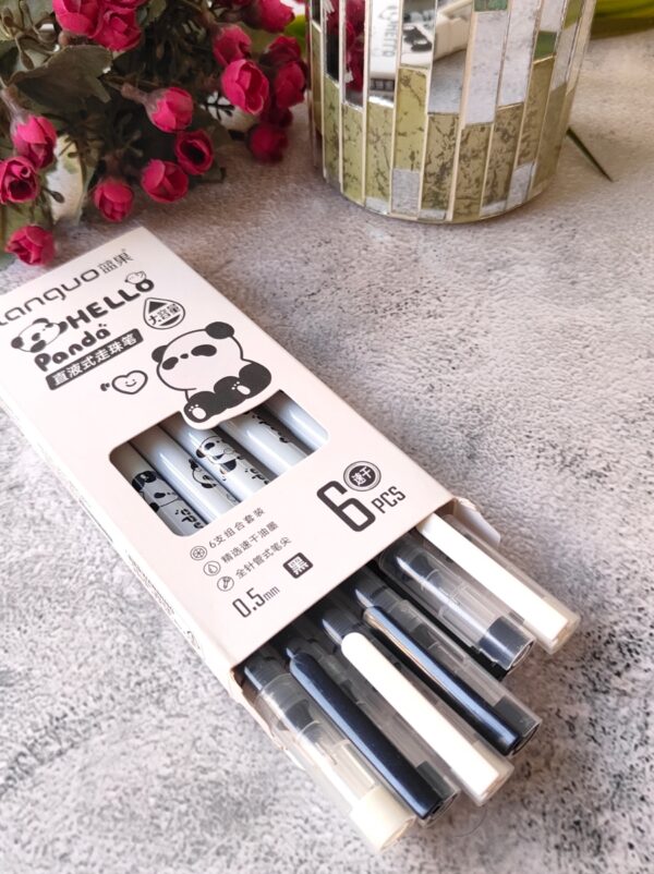 Languo Panda Gel Pen Set : 6 PCS of Writing Fun!