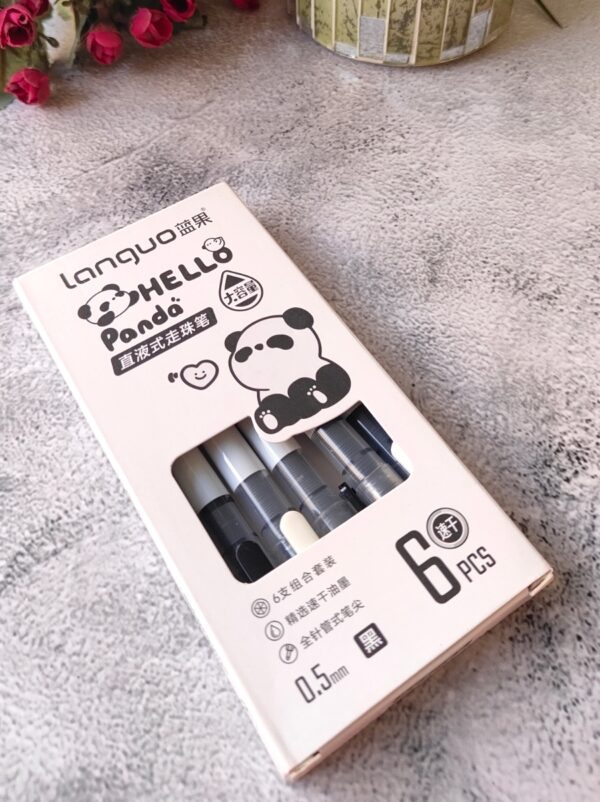 Languo Panda Gel Pen Set : 6 PCS of Writing Fun! - Image 4