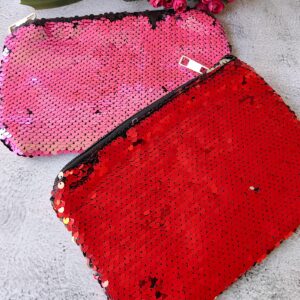 Shiny Brightly Colored Sequin Pouches