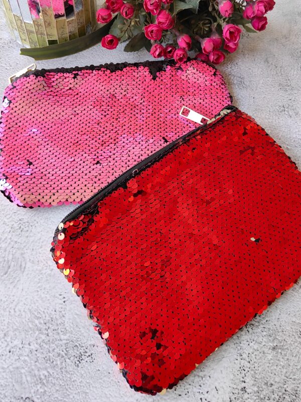 Shiny Brightly Colored Sequin Pouches
