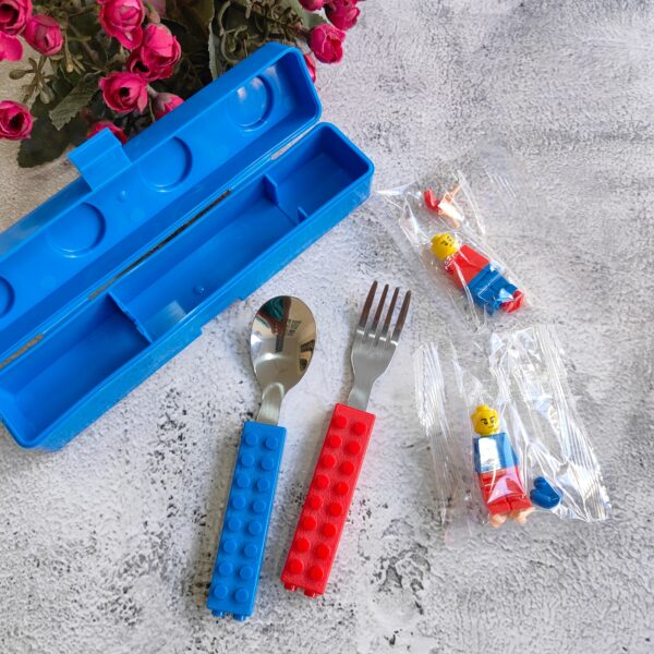 Lego Like Cutlery Spoon & Fork Set