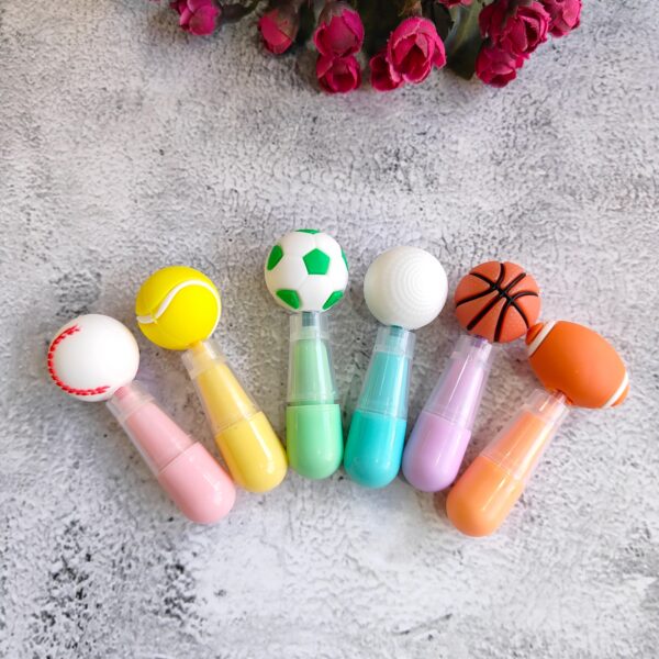 Fancy Sports Football Shaped Highlighter Set : 6 Colors - Image 3
