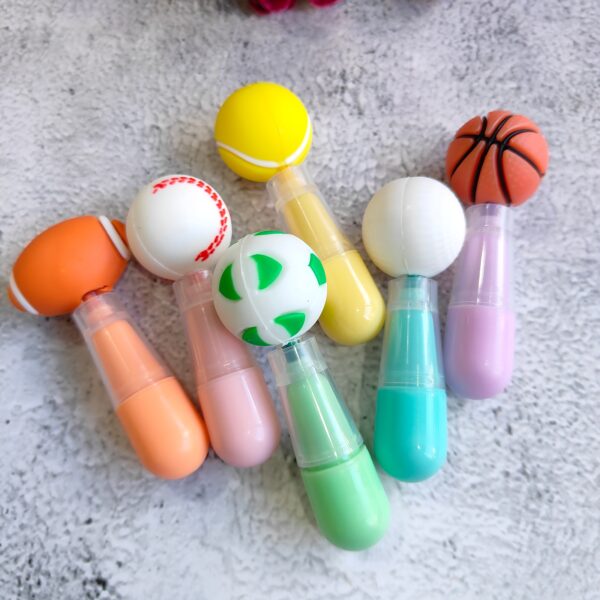 Fancy Sports Football Shaped Highlighter Set : 6 Colors - Image 4